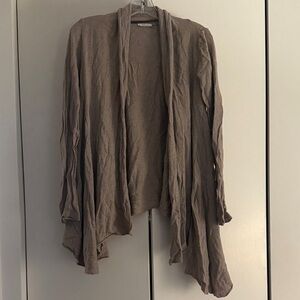 Subdued Women's Brown Open Front Sweater